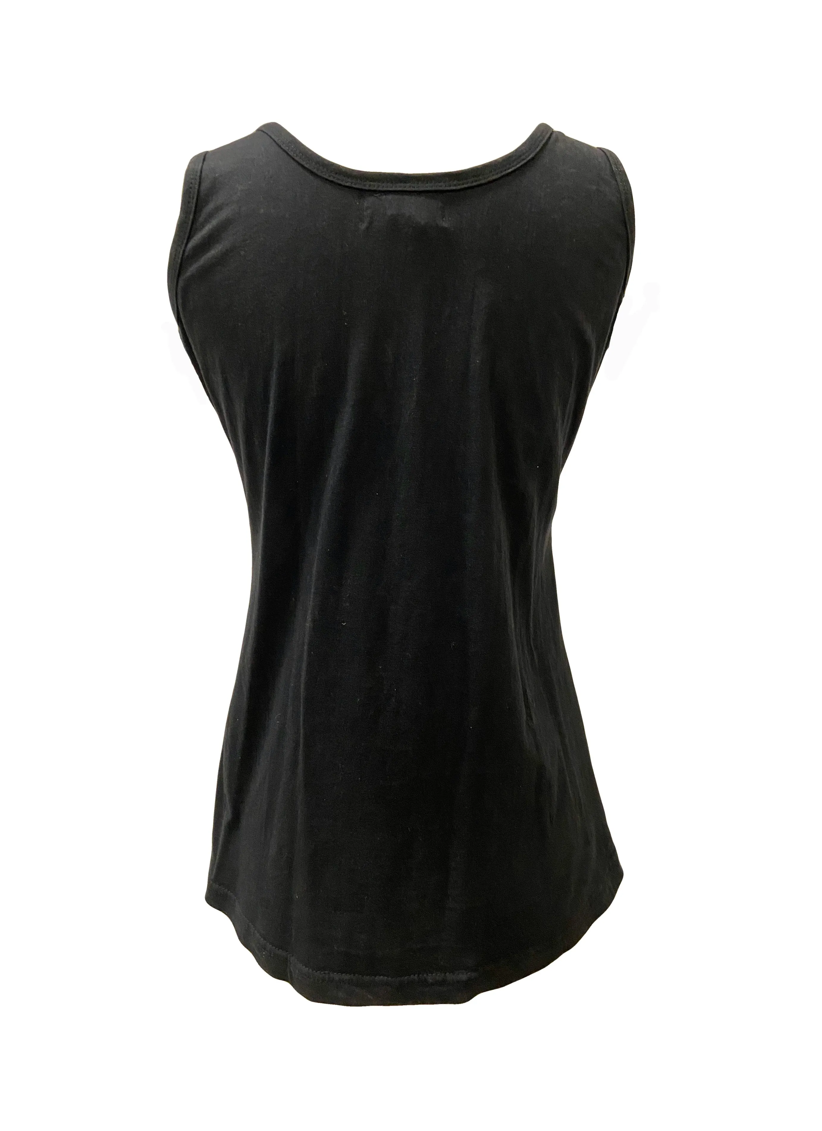 122 RB Bohemian Knit Stonewashed  Razor Cut Sleeveless Embroidered Printed Tank Top