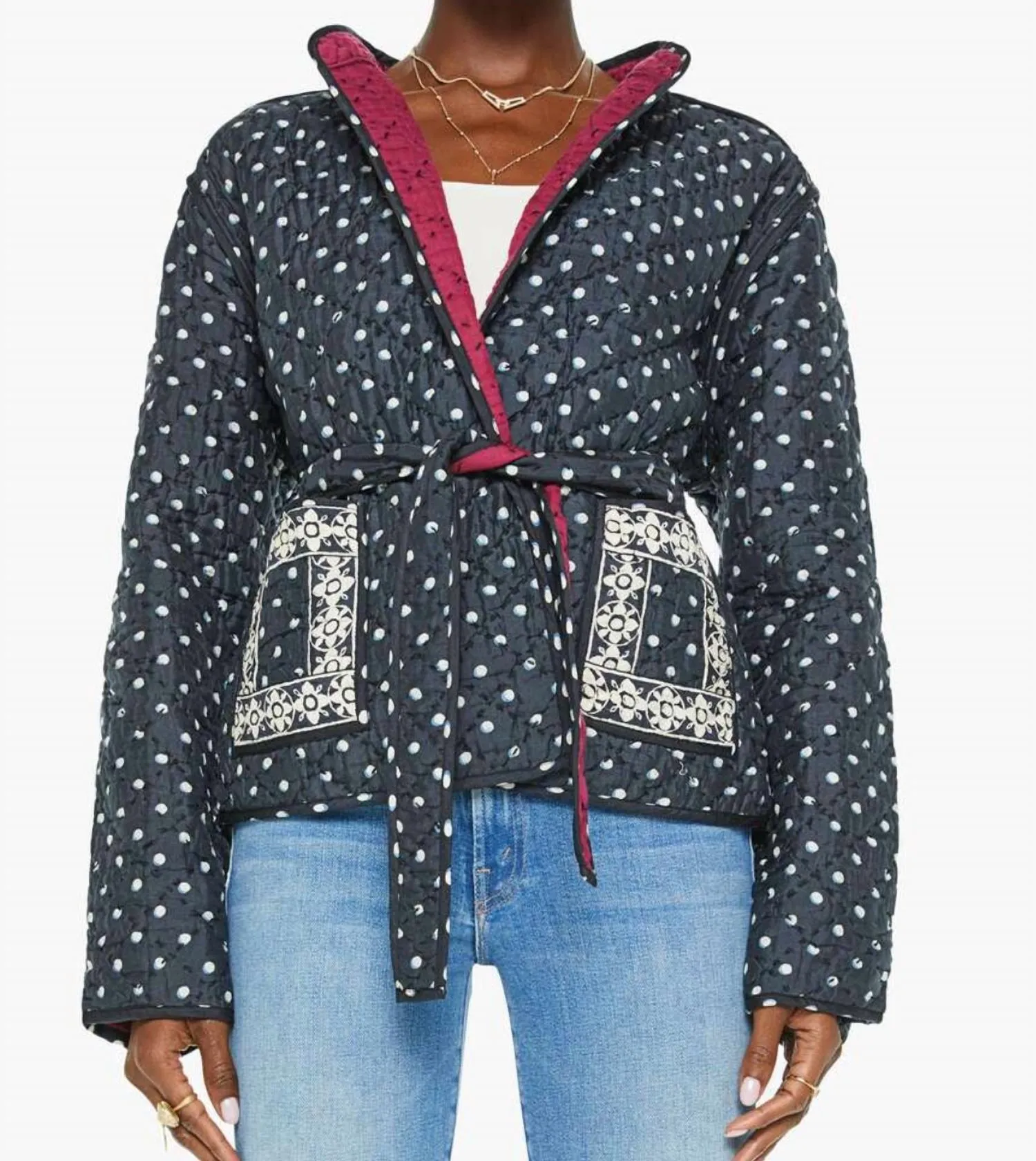 Alix Of Bohemia - Tamil Dot Silk Jacket