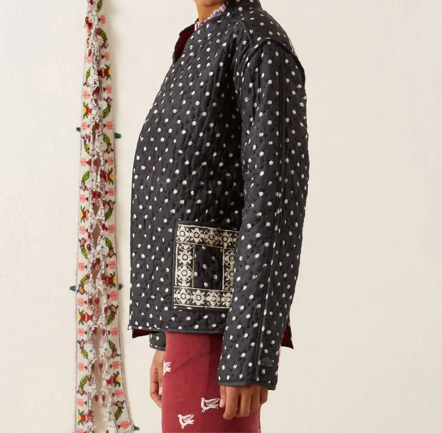 Alix Of Bohemia - Tamil Dot Silk Jacket