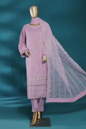 Bin Saeed Stitched 3 Piece Embroidered Chiffon Collection'2023-ZEFC-2008-Move