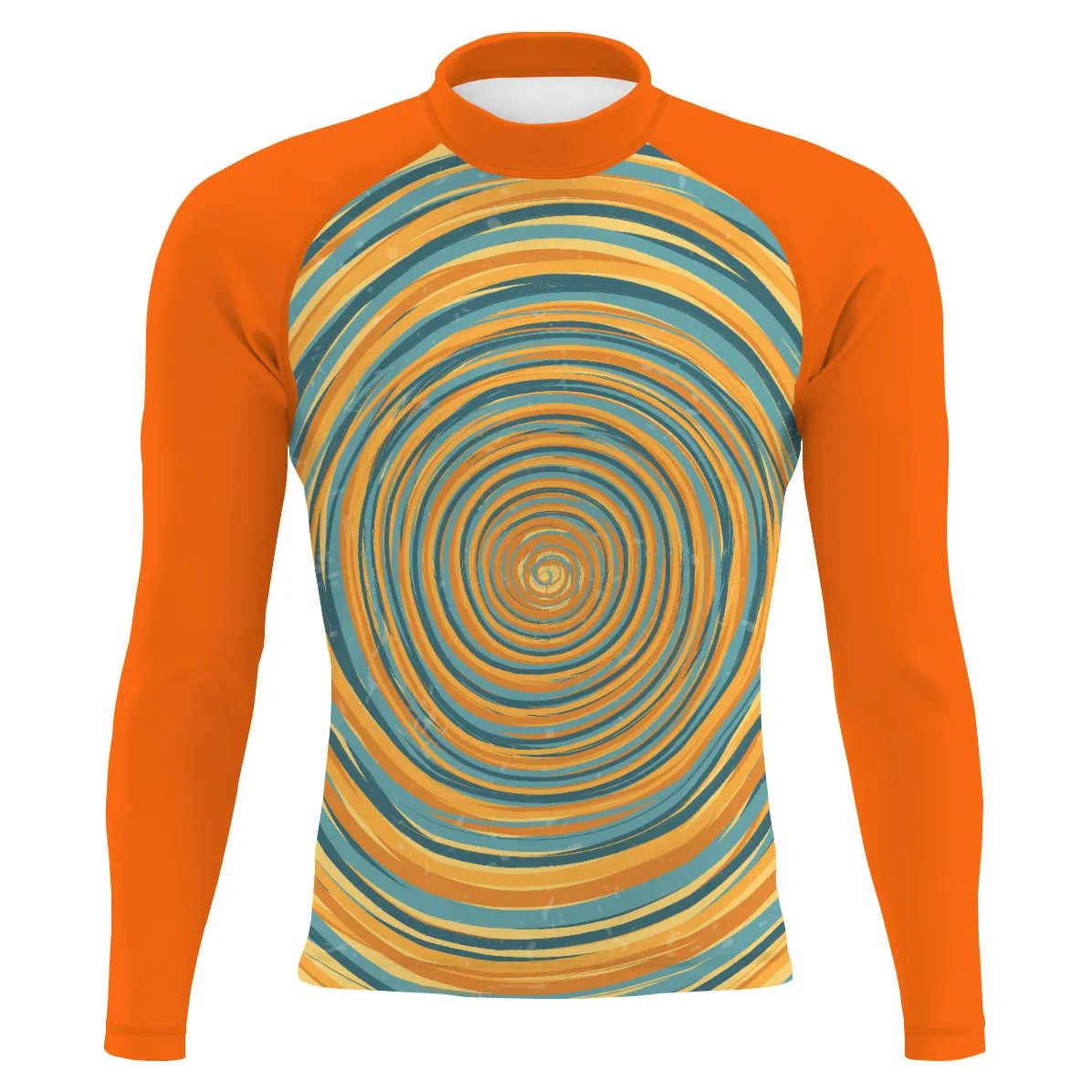Blue and Yellow Sunset V1 - Men's Surf UPF50  Long Sleeve Rash Guard