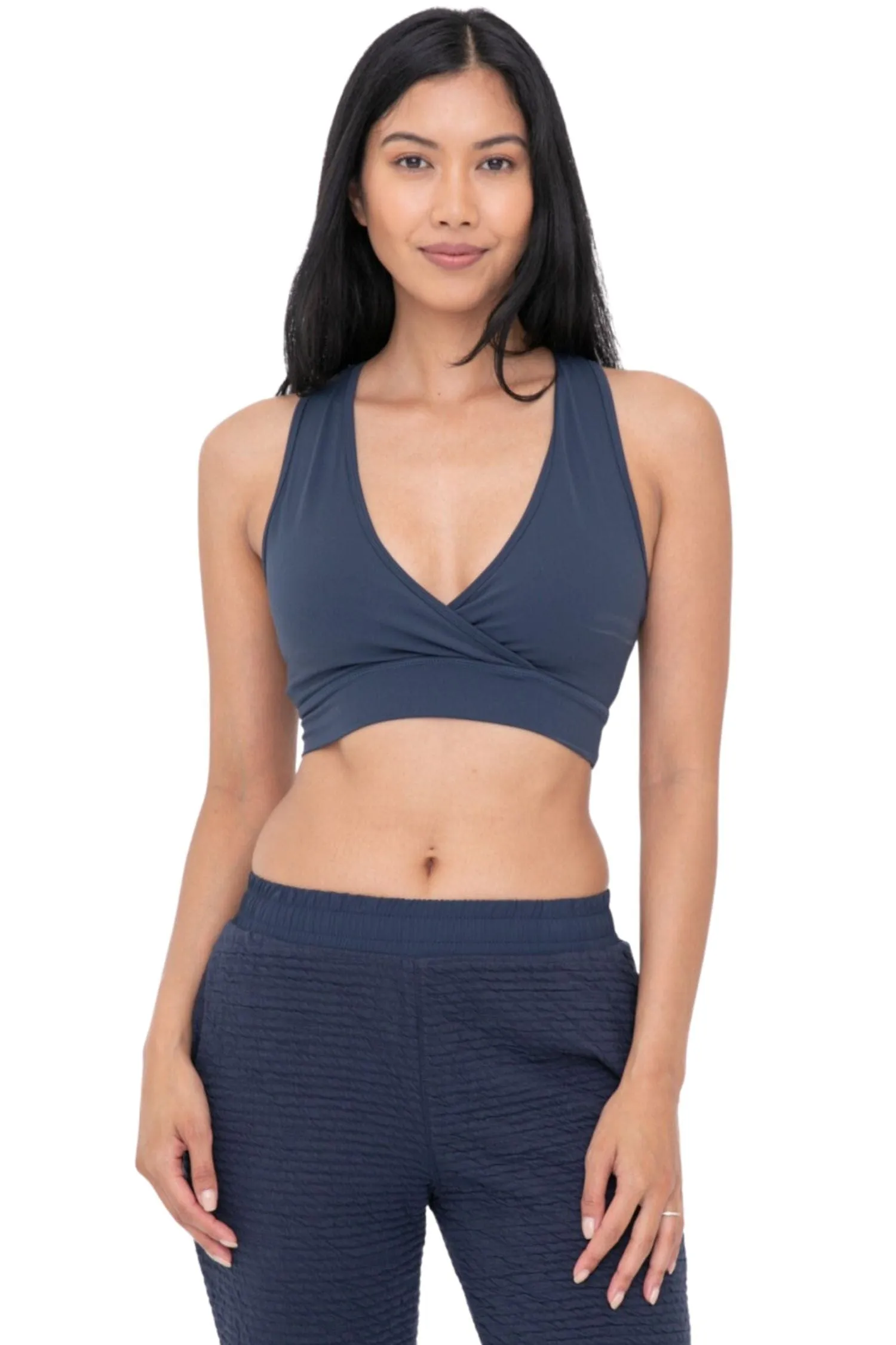 Crossover V-Neck Sports Bra