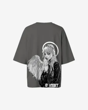G West Oversized Angel Girl Tee -WOMEN