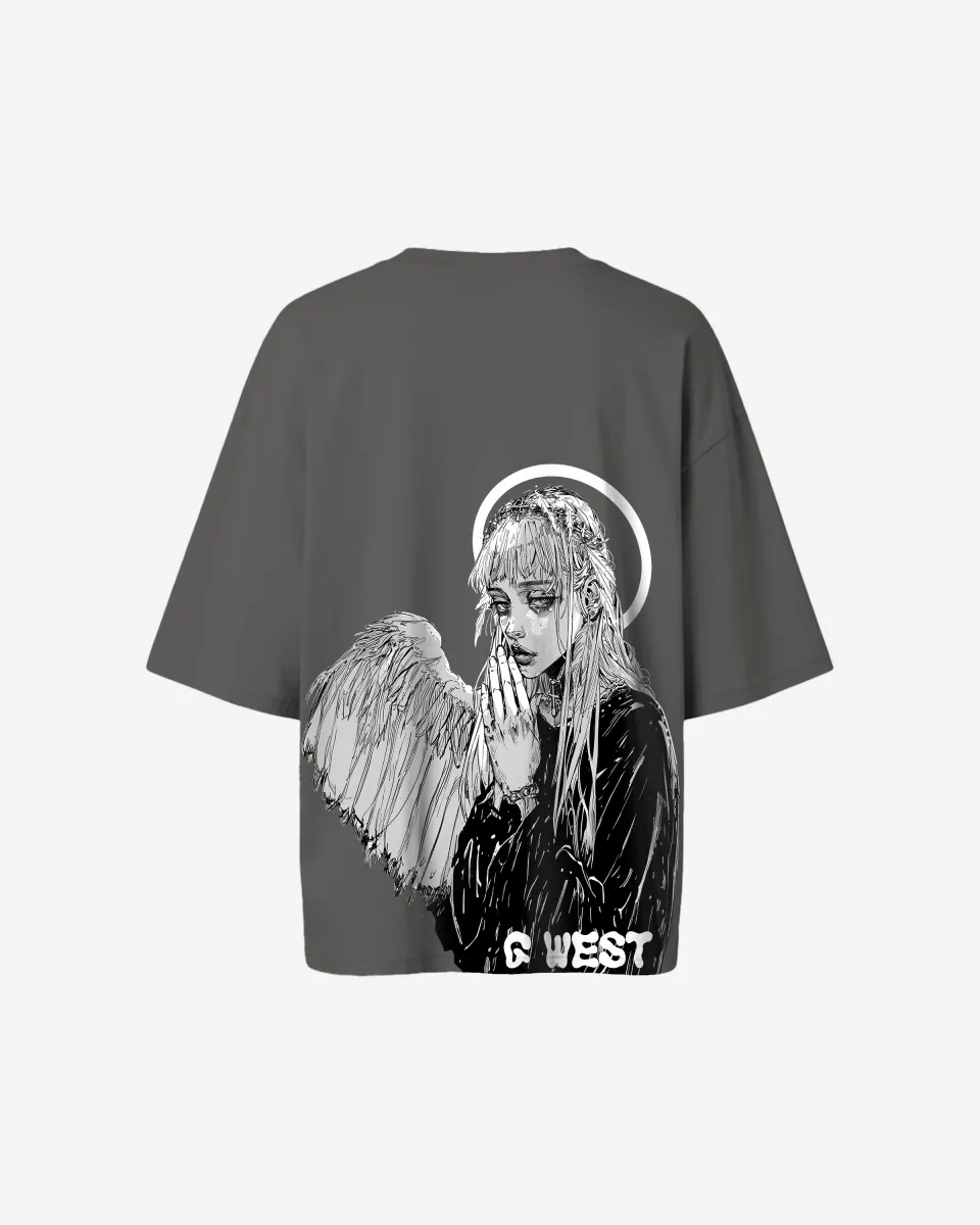 G West Oversized Angel Girl Tee -WOMEN