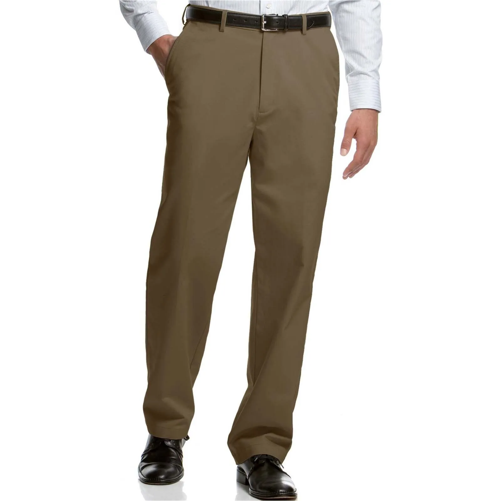 Mens Microfibre Trousers Dress Business Formal Office Pants Wrinkle-Friendly