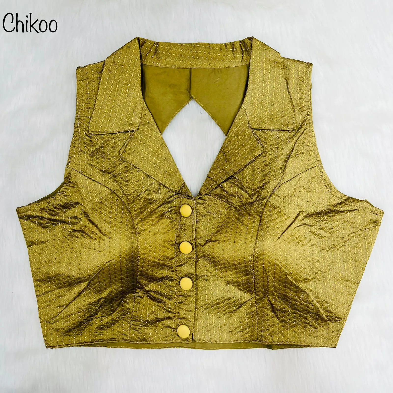 Party Wear Shirt Collar Blouse