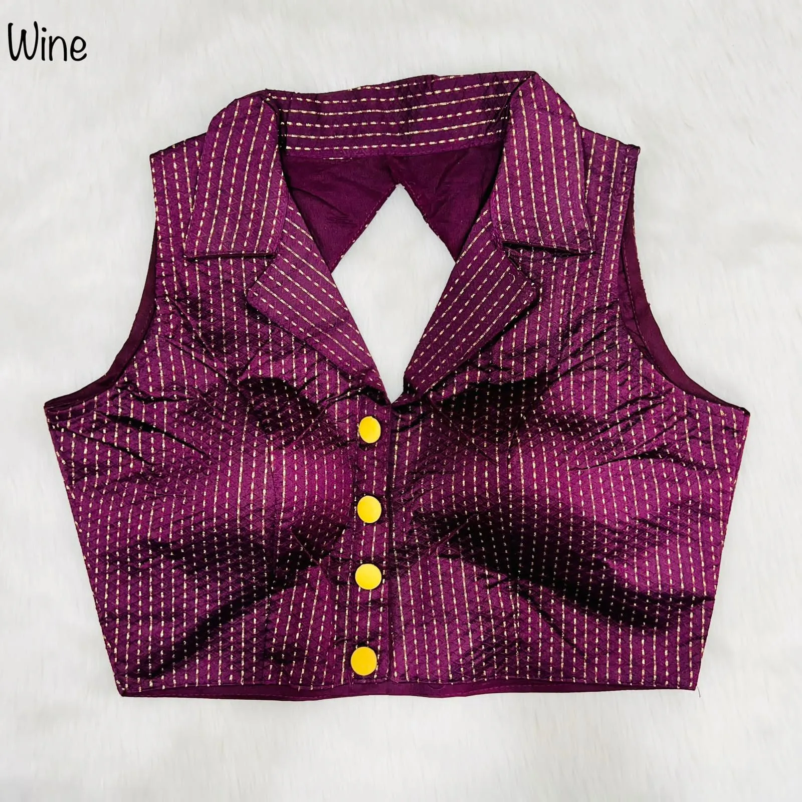 Party Wear Shirt Collar Blouse