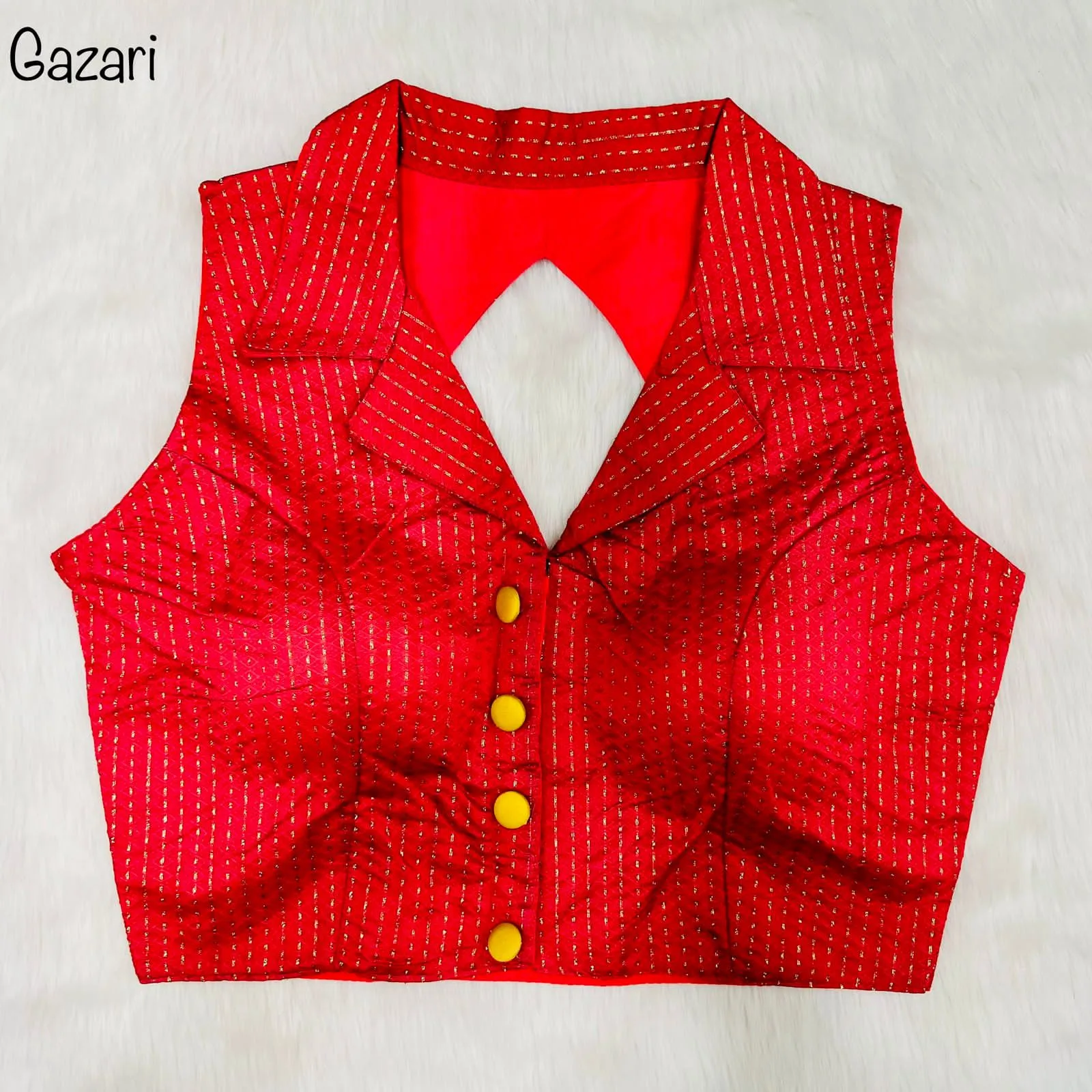 Party Wear Shirt Collar Blouse