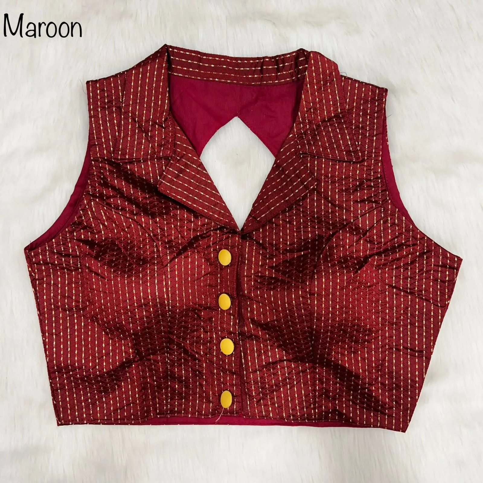Party Wear Shirt Collar Blouse