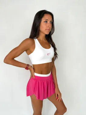 Race Day Sports Bra- Power Puff Pink